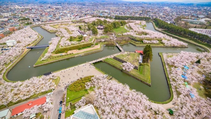 4月の北海道観光名所 五稜郭タワー