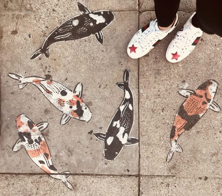 LA 地面にもアート