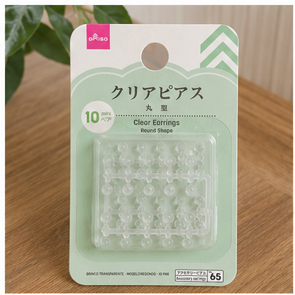 ダイソー 透明ピアス 樹脂
